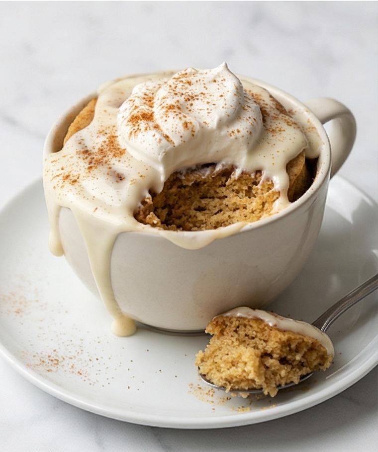 Cinnamon Roll Mug Cake Recipe