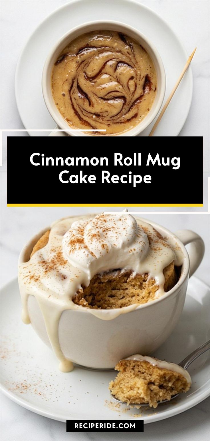 Cinnamon Roll Mug Cake Recipe