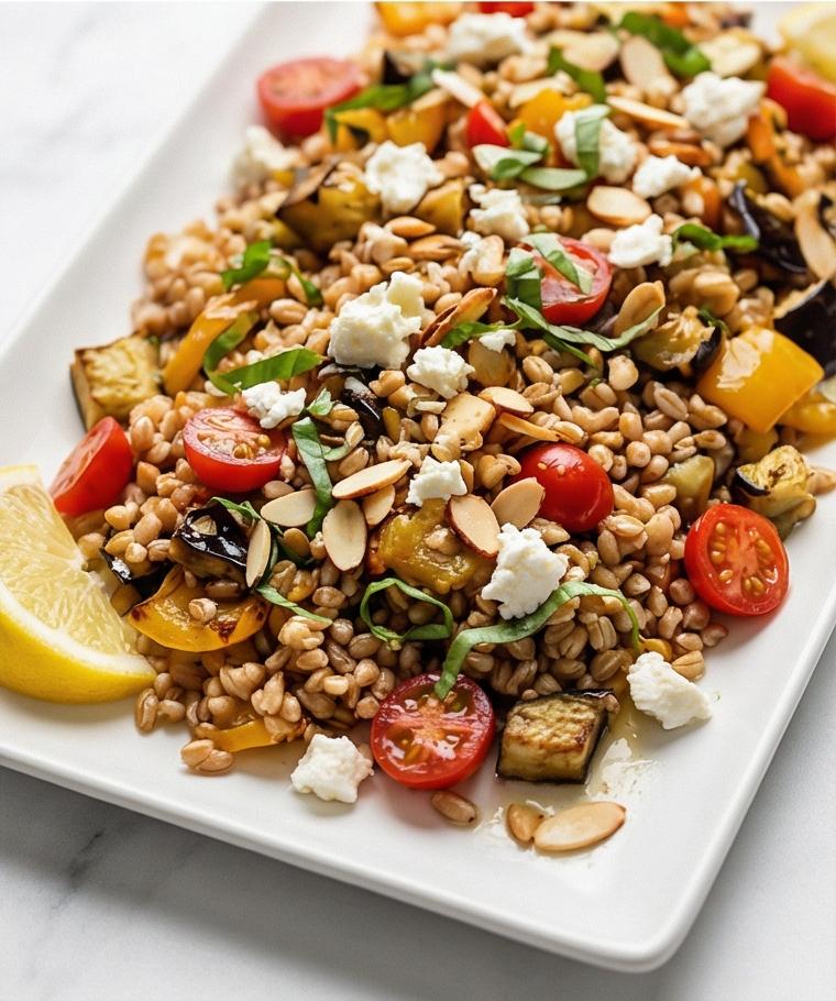 Farro Salad With Roasted Vegetables Recipe