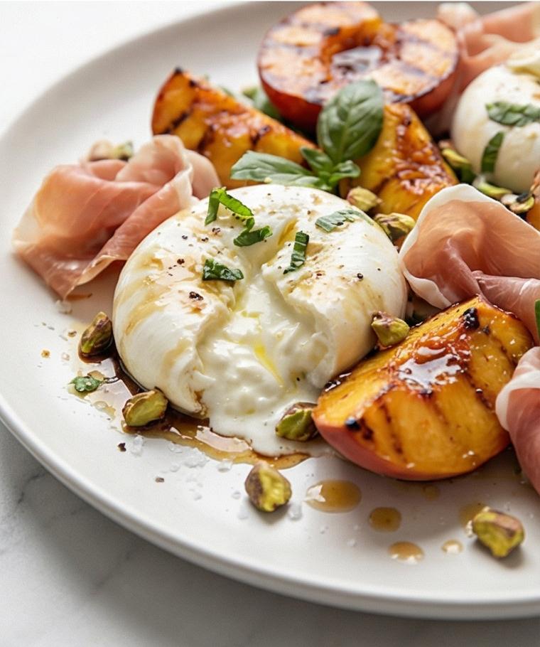 Grilled Peach And Burrata Salad Recipe