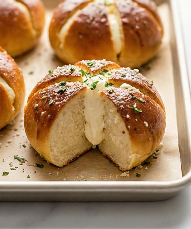 Korean Cream Cheese Garlic Bread Recipe