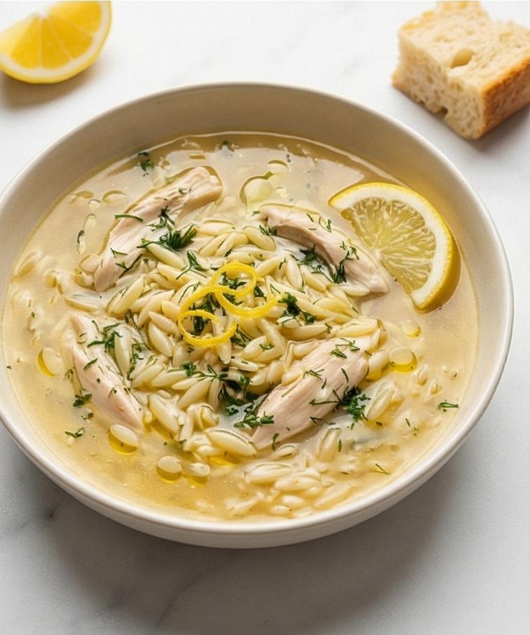 Lemon Orzo Soup Recipe