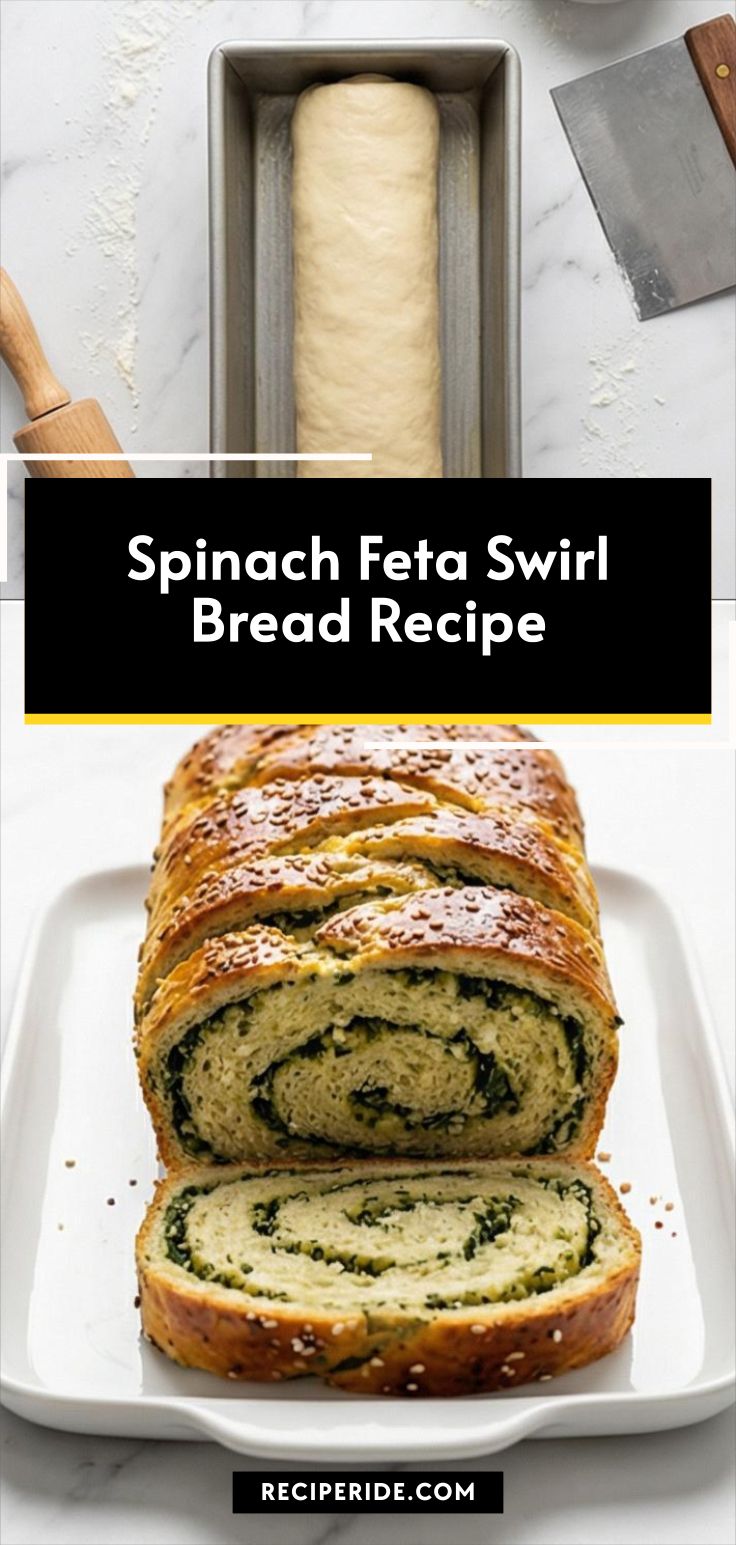 Spinach Feta Swirl Bread Recipe