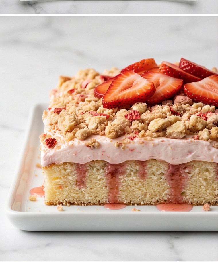 Strawberry Crunch Cake Recipe