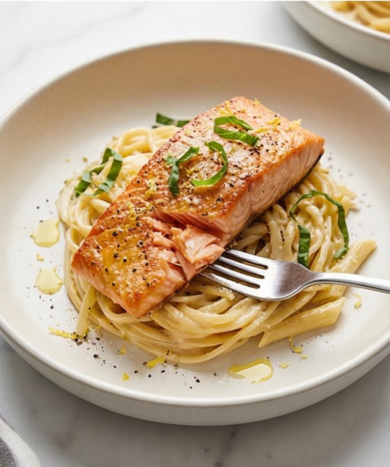 Tuscan Salmon Pasta Recipe
