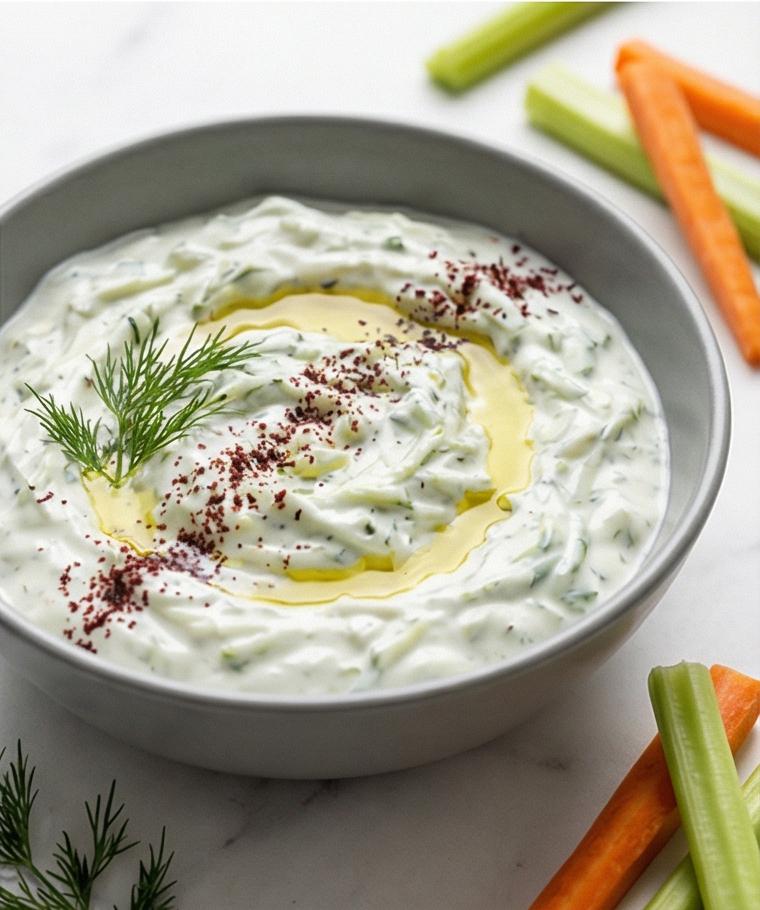 Tzatziki With Veggie Sticks Recipe