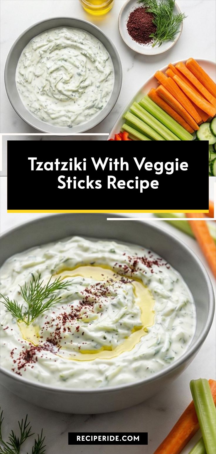 Tzatziki With Veggie Sticks Recipe