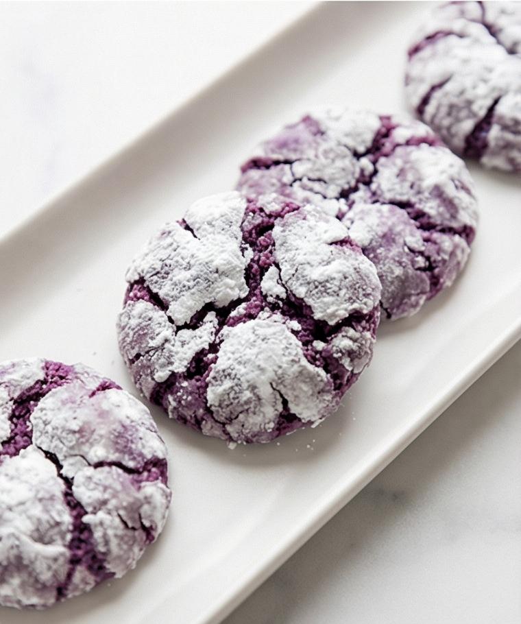 Ube Crinkle Cookies Recipe