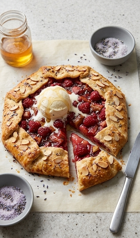 Lavender-Honey-and-Raspberry-Rhubarb-Galette--pin1