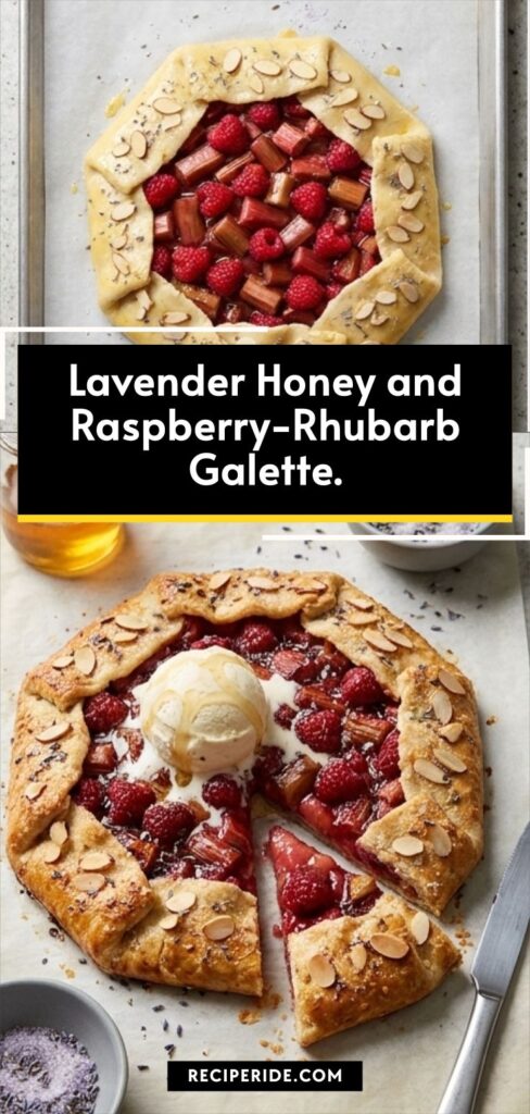 Lavender Honey and Raspberry-Rhubarb Galette.