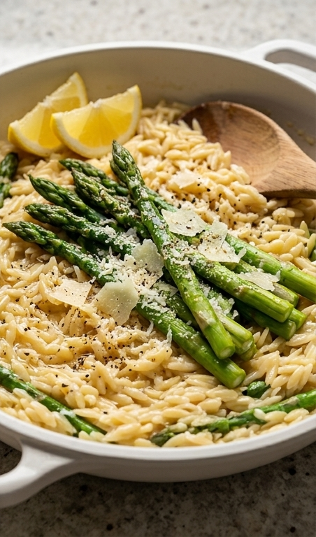 Lemon-Parmesan-Garlic-Orzo-with-Asparagus-pin1