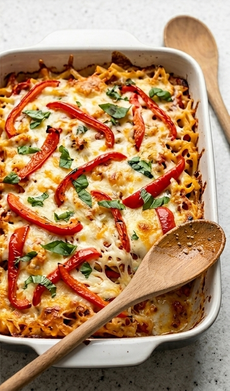 One-Pan-Baked-Cheesy-Basil-Pasta-pin1