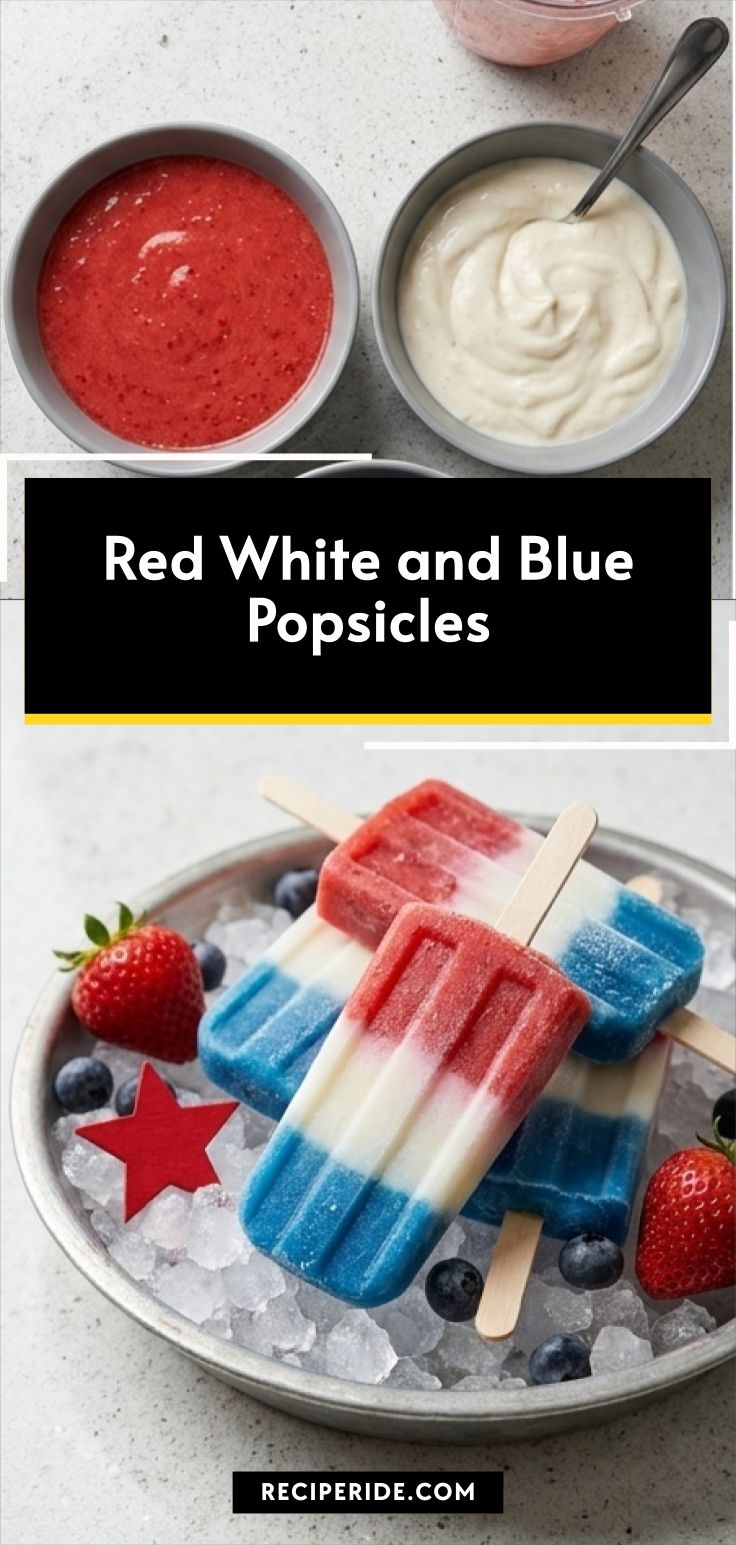 Red White and Blue Popsicles