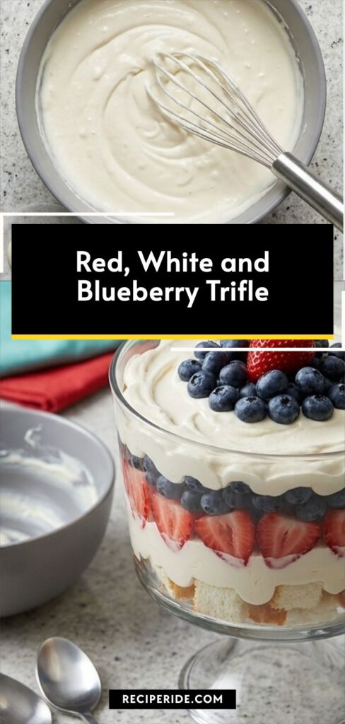 Red, White and Blueberry Trifle