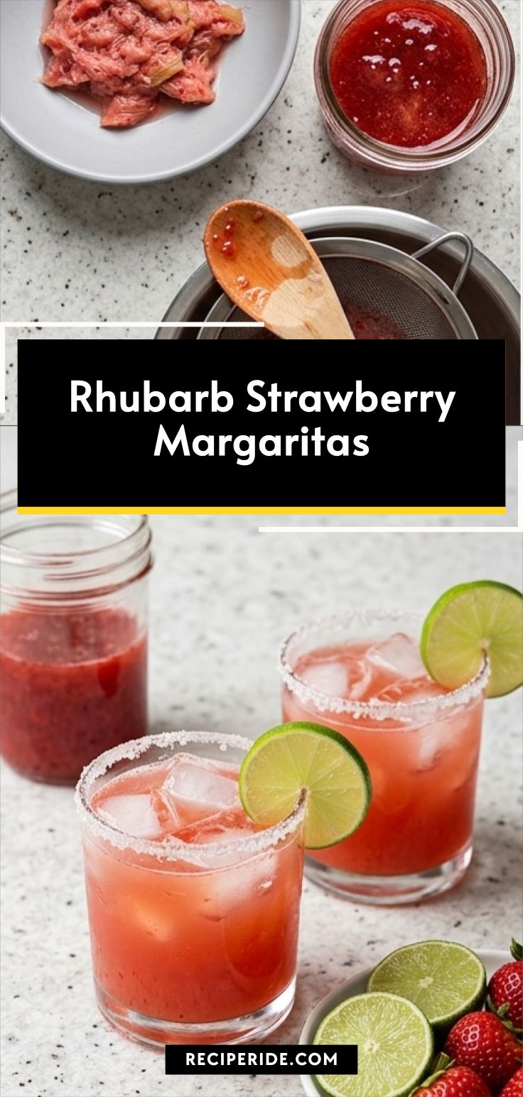 Rhubarb Strawberry Margaritas