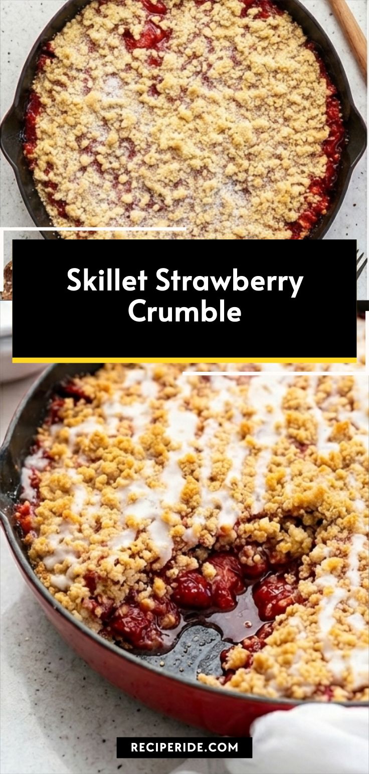 Skillet Strawberry Crumble