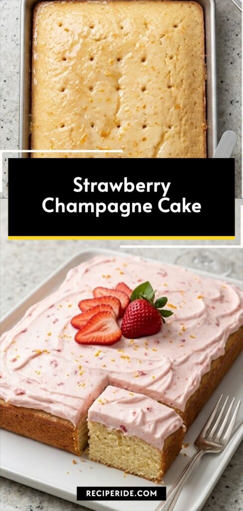 Strawberry Champagne Cake