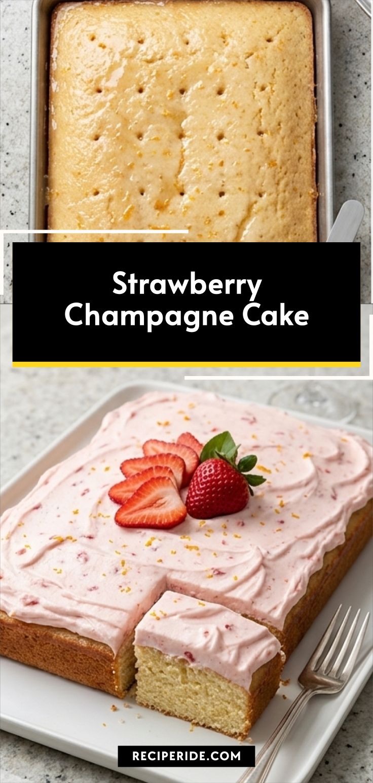 Strawberry Champagne Cake
