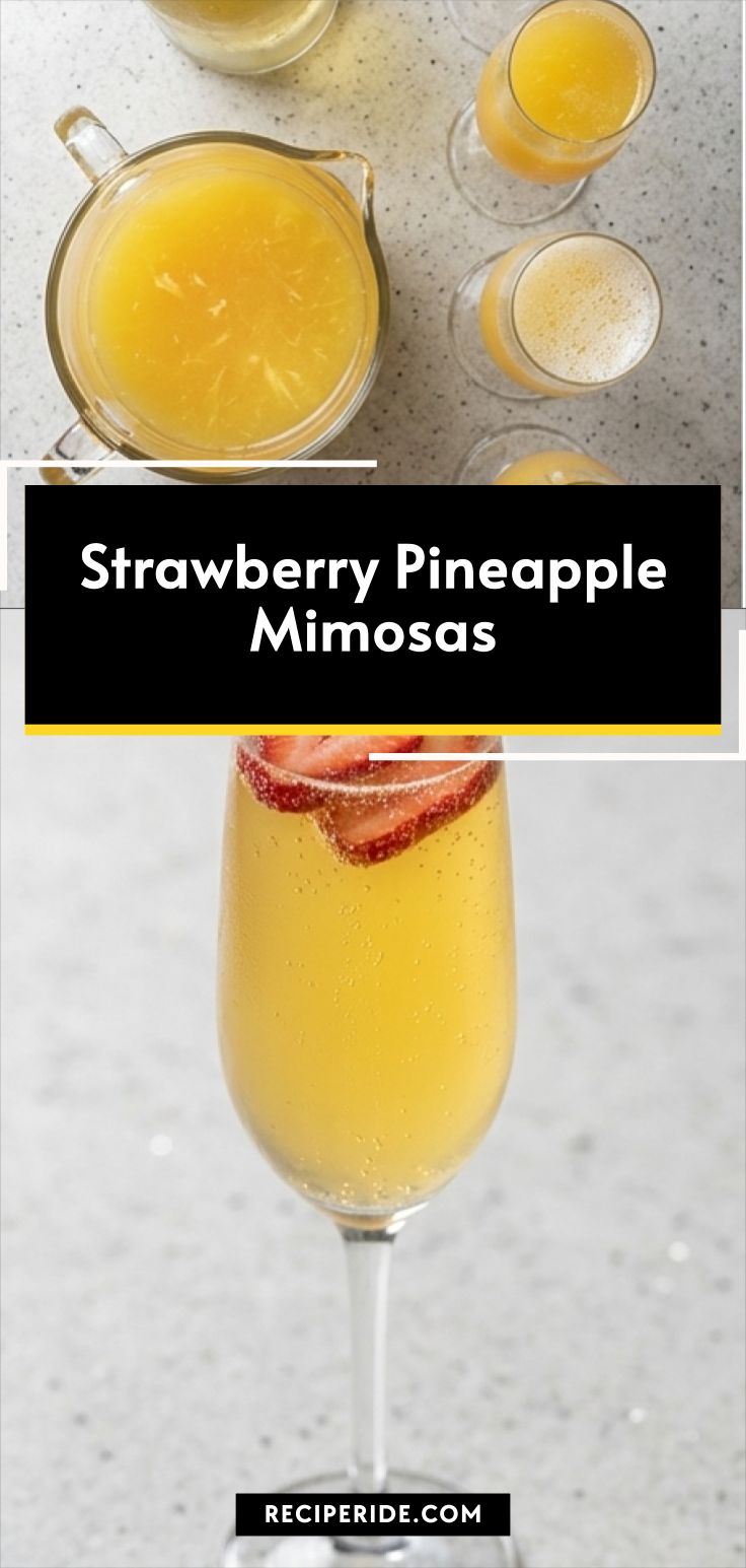 Strawberry Pineapple Mimosas