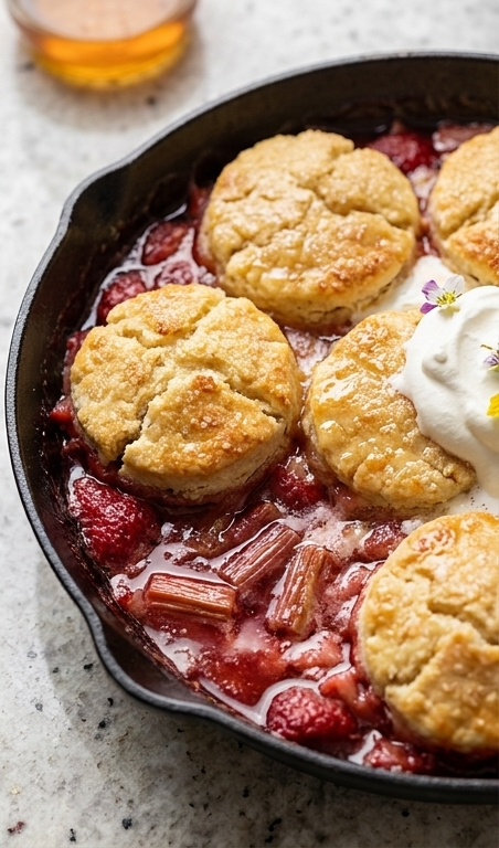 Strawberry-Rhubarb-Cobbler-with-Honey-Butter-Biscuits--pin1