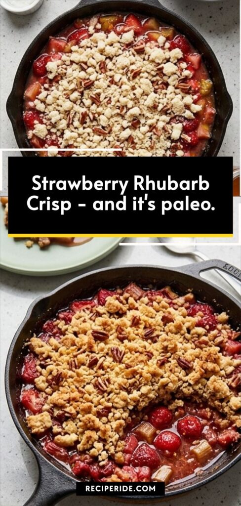 Strawberry Rhubarb Crisp - and it's paleo.