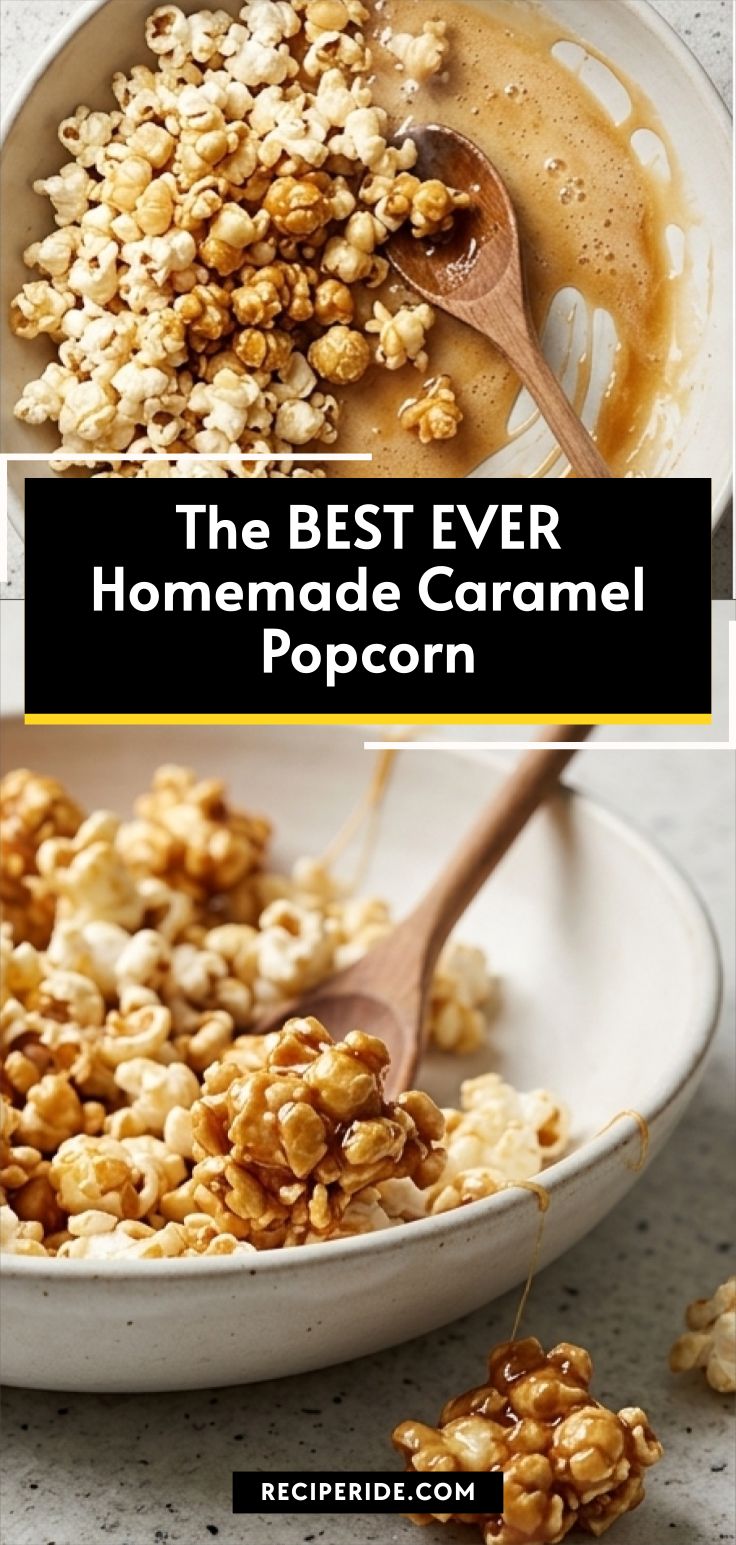 The BEST EVER Homemade Caramel Popcorn